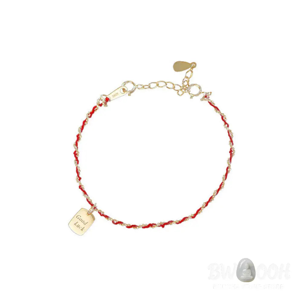 Buddha Stones 925 Sterling Silver Red String Good Luck Bracelet - Red String &amp; 925 Sterling Silver(Wrist Circumference: