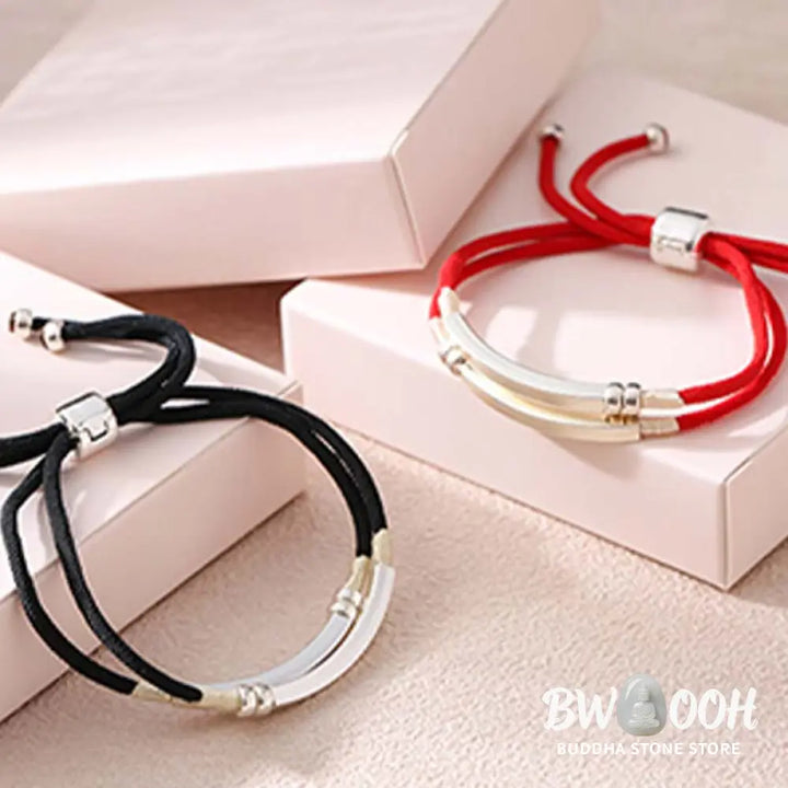Buddha Stones 925 Sterling Silver Red String Layered Braid Bracelet - BWOOOH - Bracelet