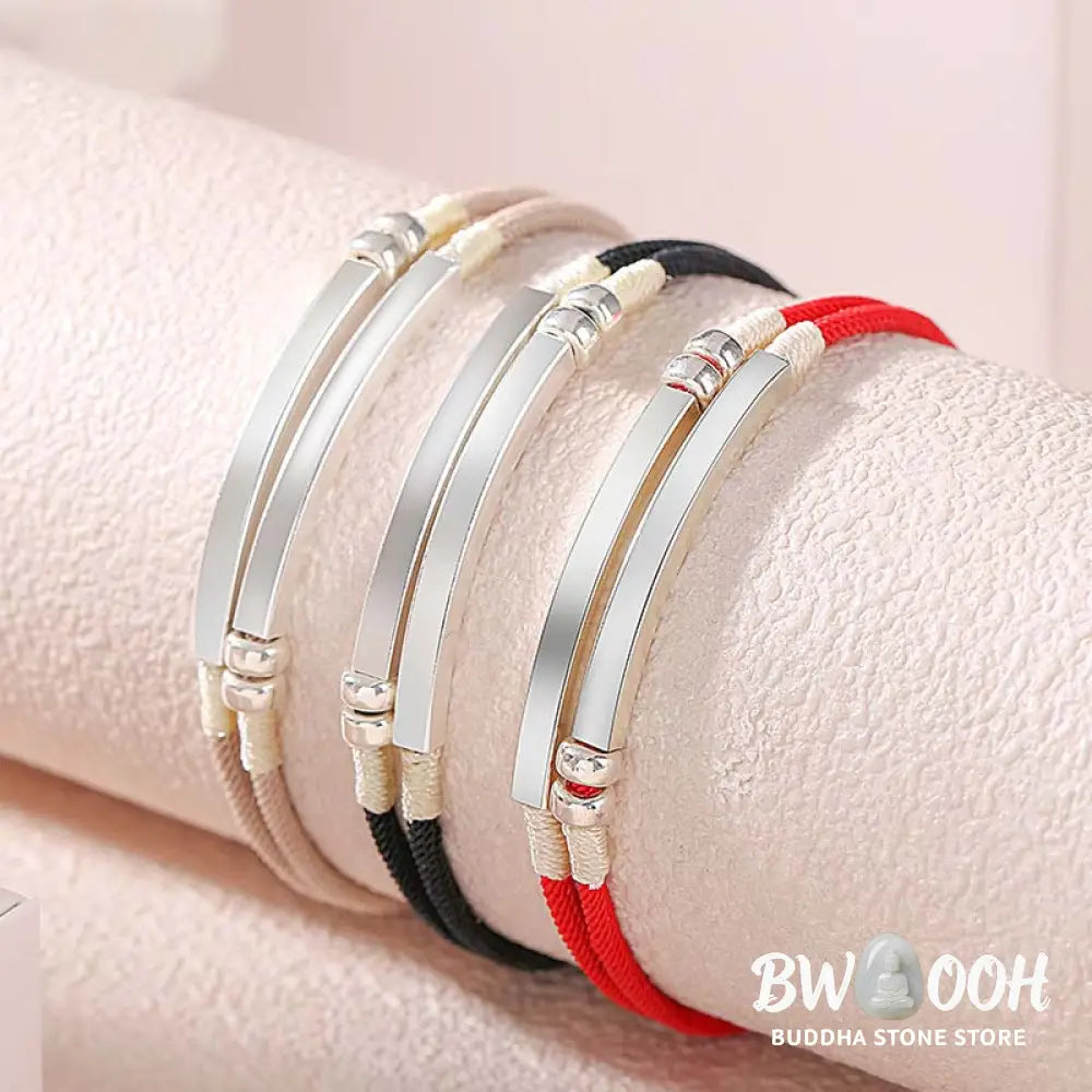 Buddha Stones 925 Sterling Silver Red String Layered Braid Bracelet - BWOOOH - Bracelet