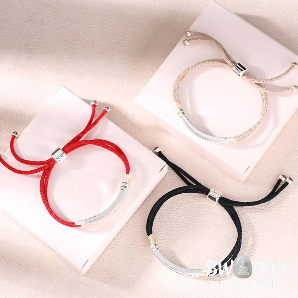 Buddha Stones 925 Sterling Silver Red String Layered Braid Bracelet - BWOOOH - Bracelet