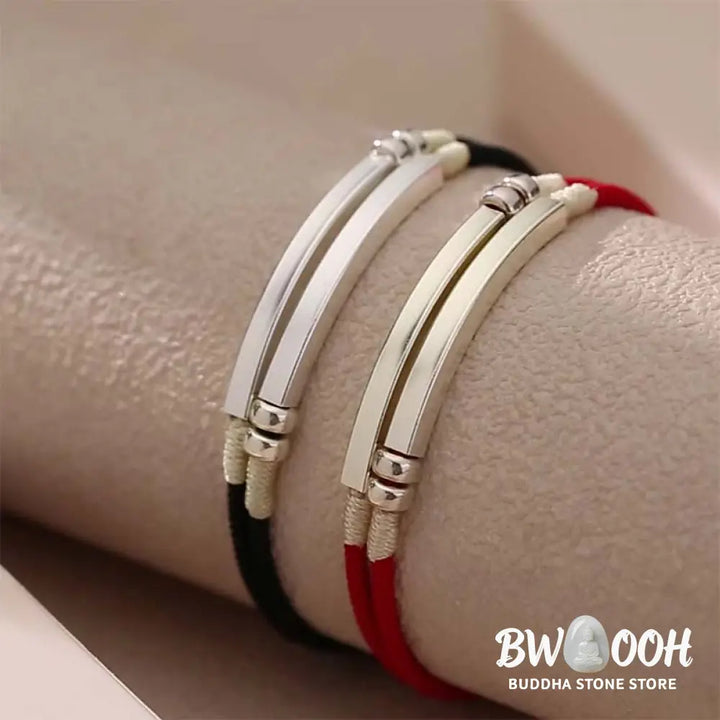 Buddha Stones 925 Sterling Silver Red String Layered Braid Bracelet - BWOOOH - Bracelet