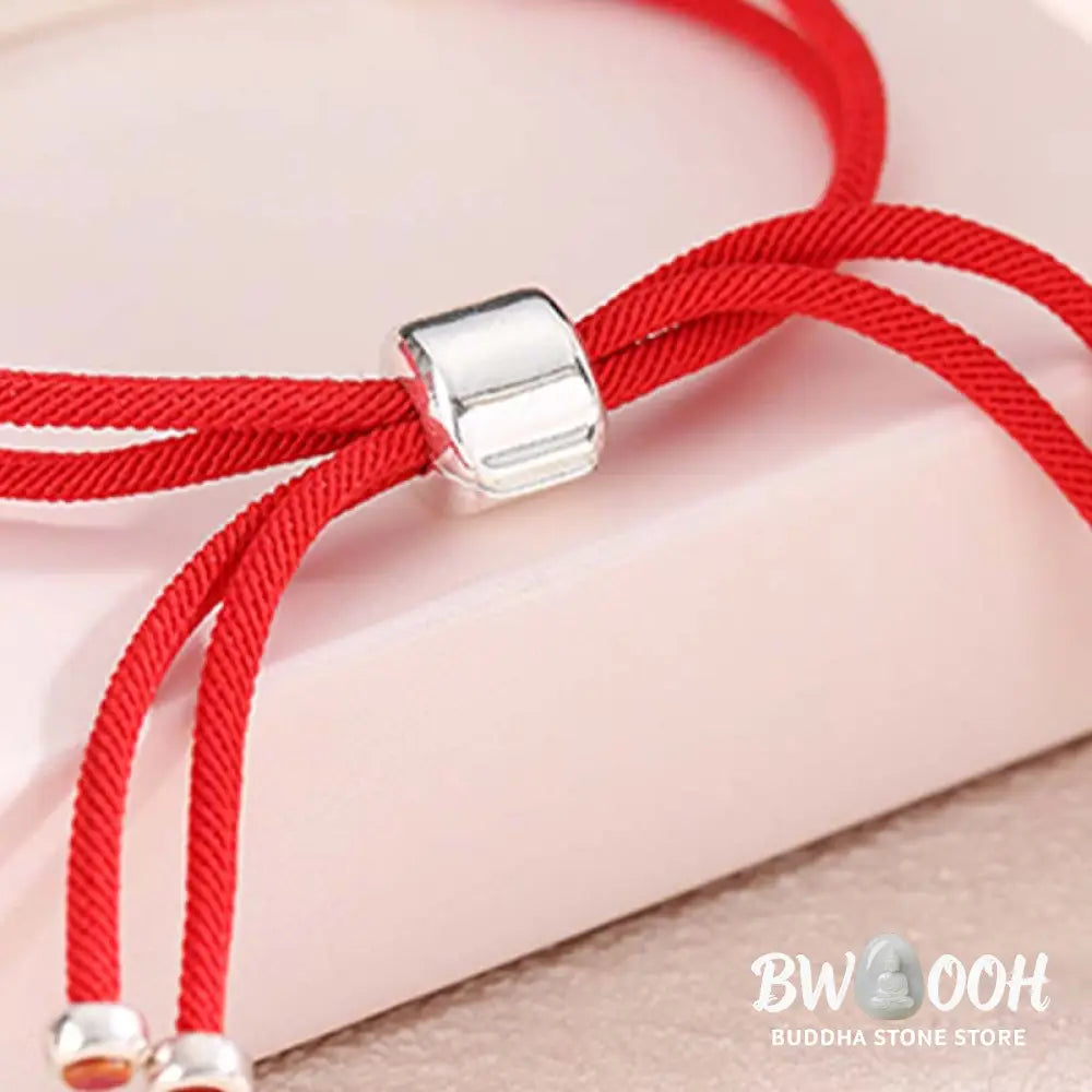 Buddha Stones 925 Sterling Silver Red String Layered Braid Bracelet - BWOOOH - Bracelet