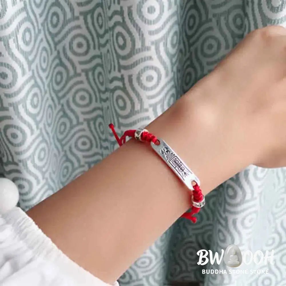 Buddha Stones 925 Sterling Silver Red String Luck Strength Braid Bracelet - BWOOOH - Bracelet