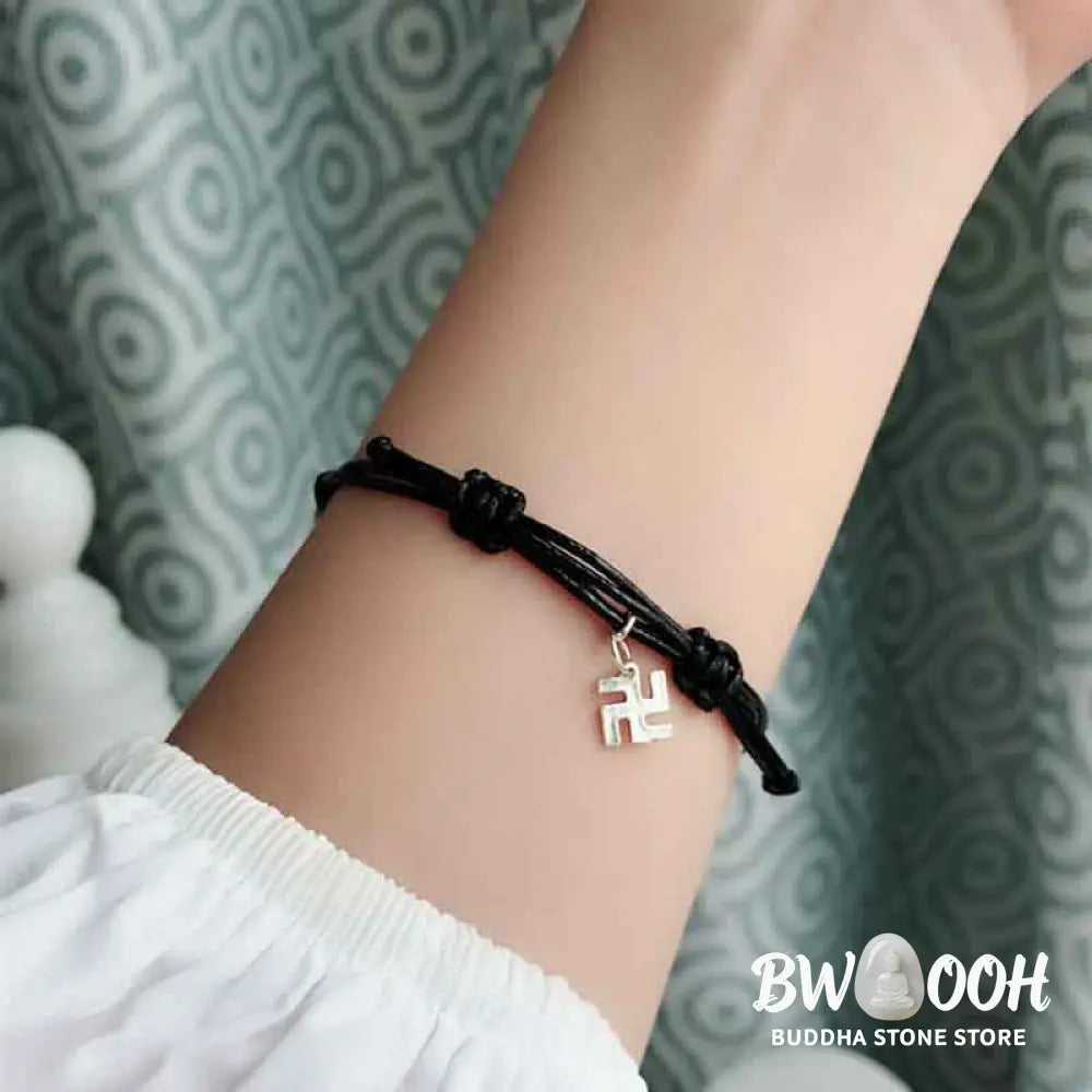 Buddha Stones 925 Sterling Silver Red String Luck Strength Braid Bracelet - BWOOOH - Bracelet