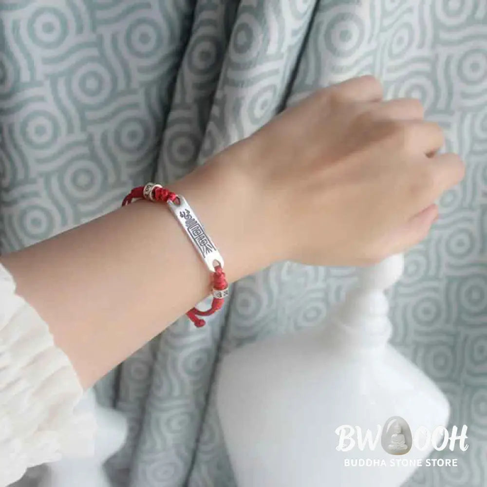 Buddha Stones 925 Sterling Silver Red String Luck Strength Braid Bracelet - BWOOOH - Bracelet