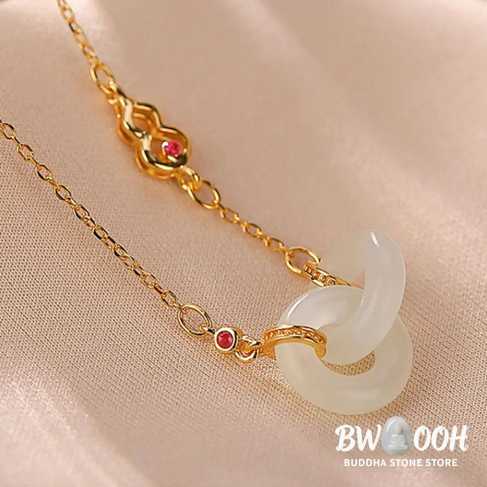 Buddha Stones 925 Sterling Silver Round Jade Luck Prosperity Necklace Chain Pendant - BWOOOH - Necklaces &amp; Pendants