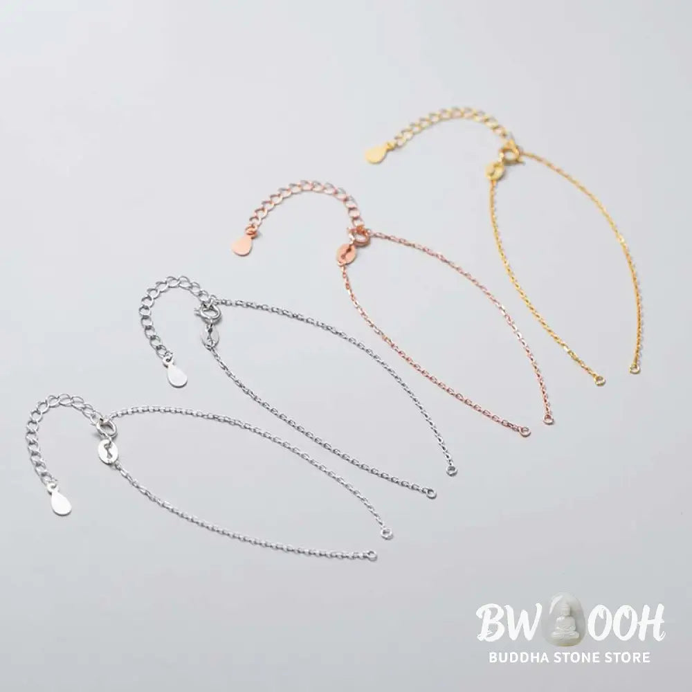 Buddha Stones 925 Sterling Silver Semi-finished Chain Blessing Bracelet - BWOOOH - Bracelet