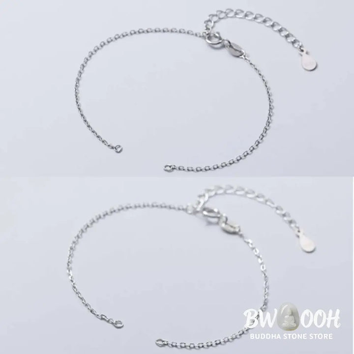 Buddha Stones 925 Sterling Silver Semi-finished Chain Blessing Bracelet - BWOOOH - Bracelet