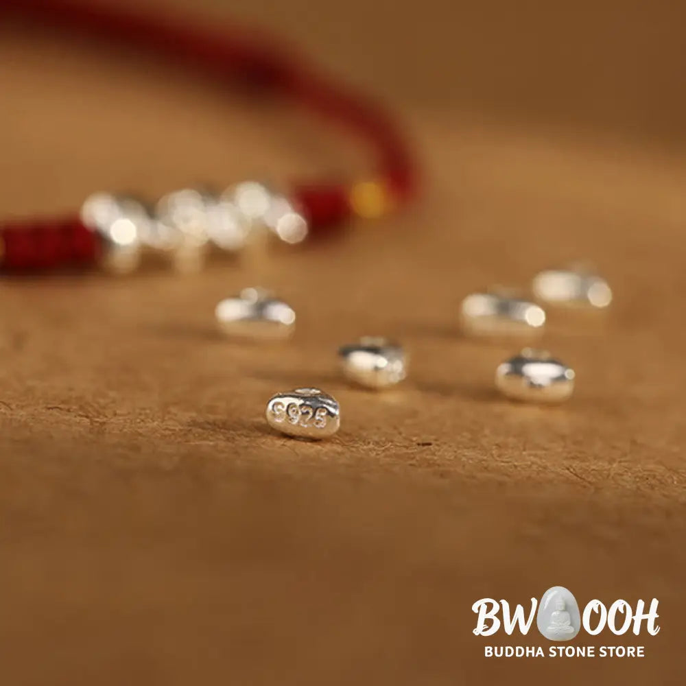 Buddha Stones 925 Sterling Silver String Protection Luck Ultra-Thin Braided Bracelet Anklet - Bracelet Anklet