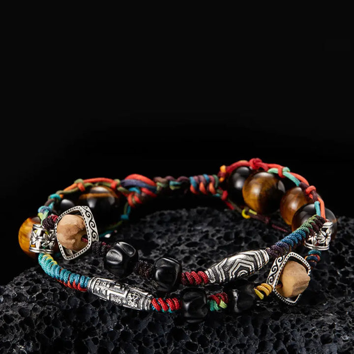 BWOOOH 925 Sterling Silver Tiger’s Eye Bodhi Seed Handmade Courage Bracelet - BWOOOH - 15cm fit for Wrist