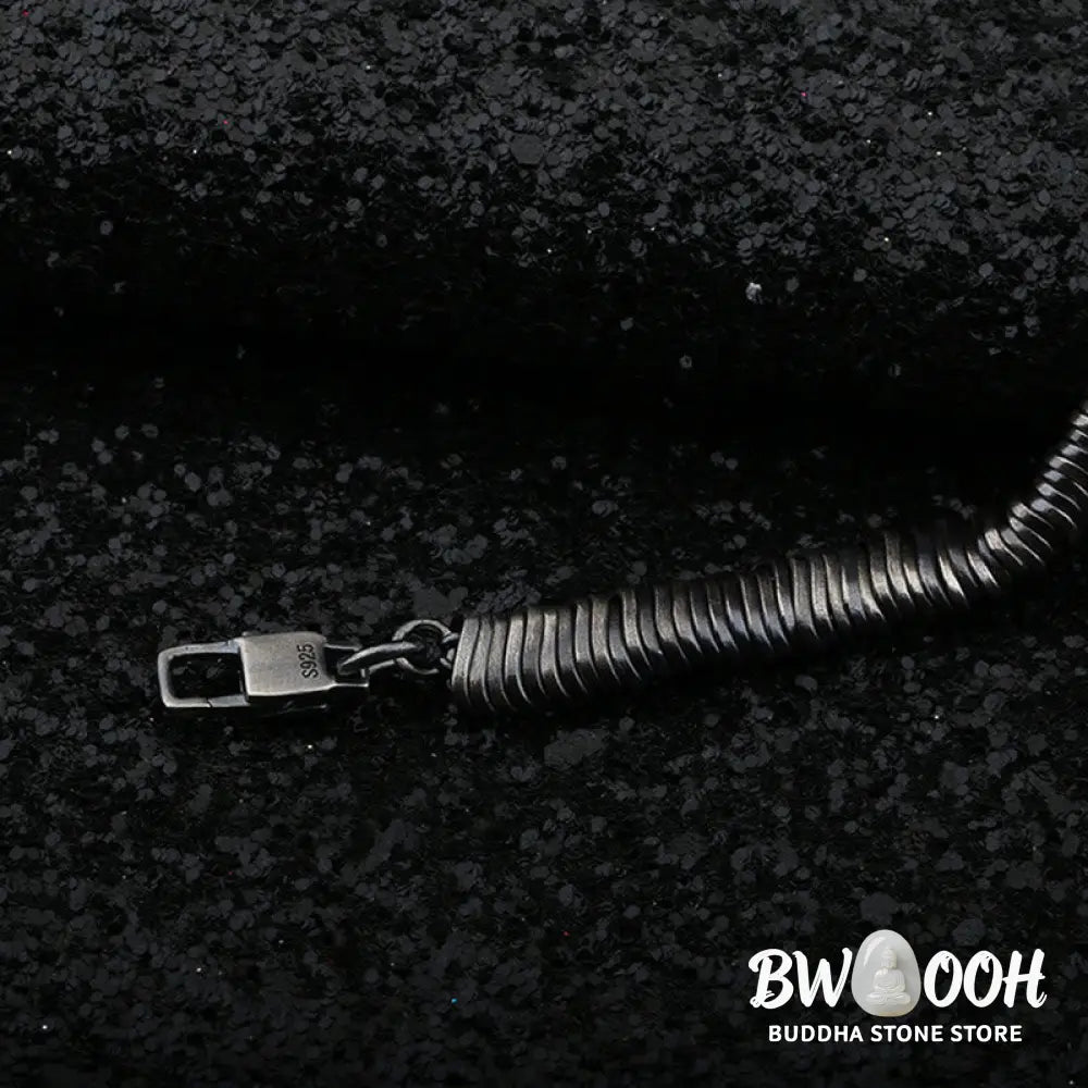 Buddha Stones 925 Sterling Silver Vintage Twisted Design Wealth Healing Chain Bracelet - Bracelet