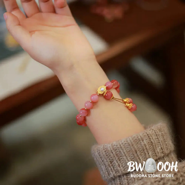 Buddha Stones 925 Sterling Silver Yanyuan Agate Lotus Flower Enlightenment Bracelet - BWOOOH - Yanyuan Agate - Bracelet