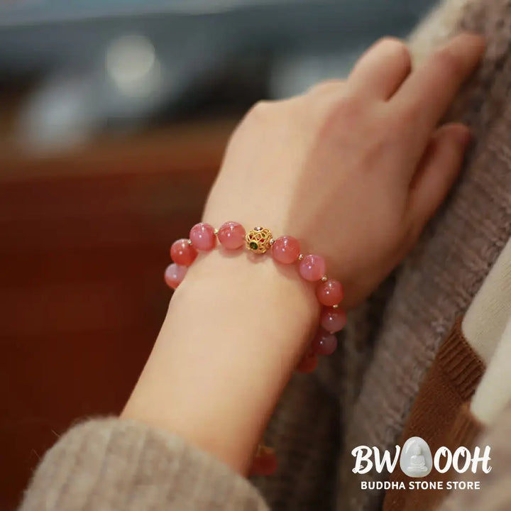Buddha Stones 925 Sterling Silver Yanyuan Agate Lotus Flower Enlightenment Bracelet - BWOOOH - Yanyuan Agate - Bracelet