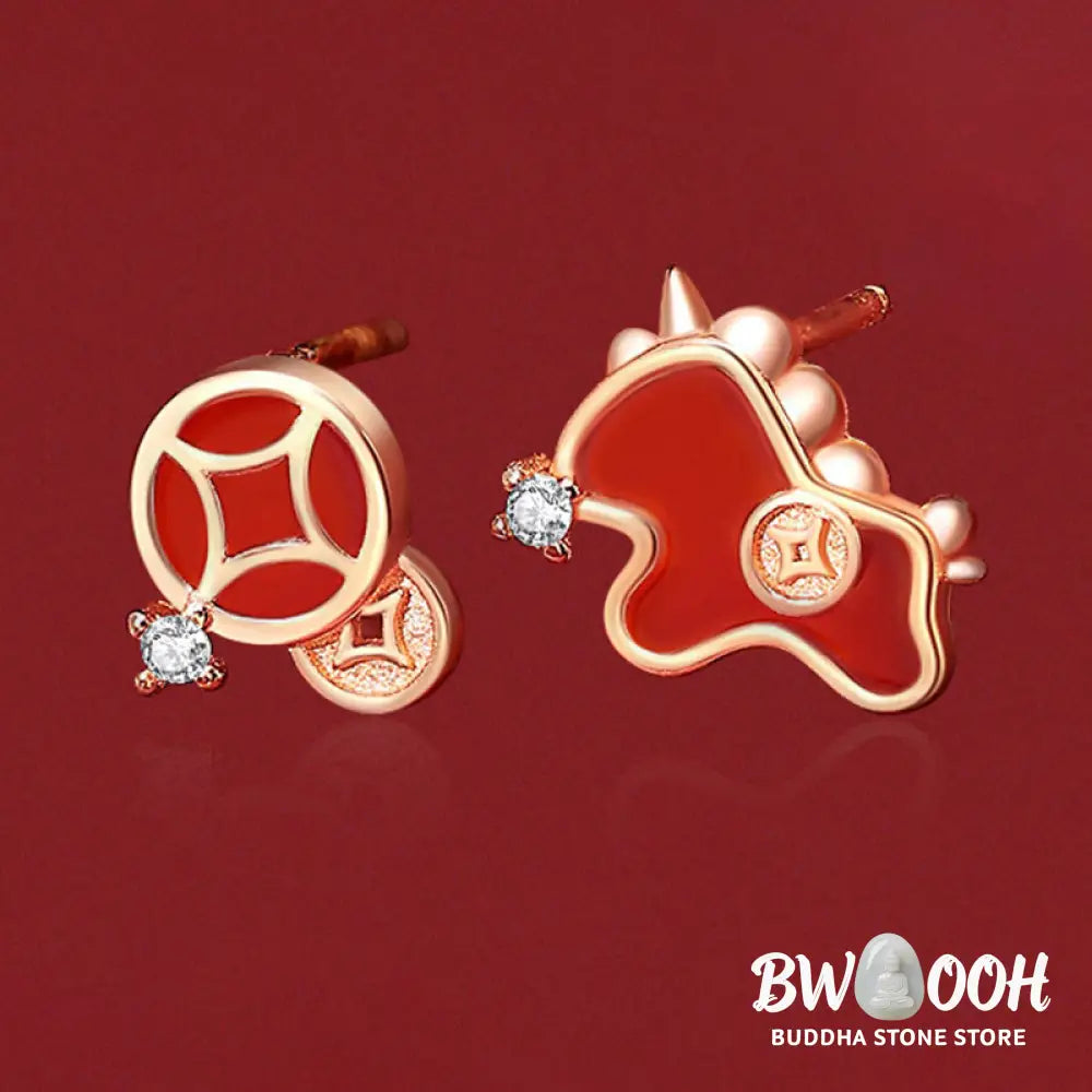 Buddha Stones 925 Sterling Silver Year Of The Horse Coin Charm Red Agate Blessing Necklace Pendant - BWOOOH - Necklaces