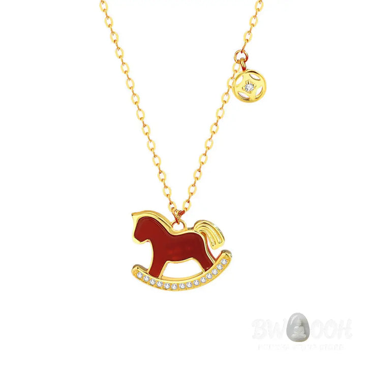 Buddha Stones 925 Sterling Silver Year Of The Horse Design Red Agate Confidence Earrings - Earrings