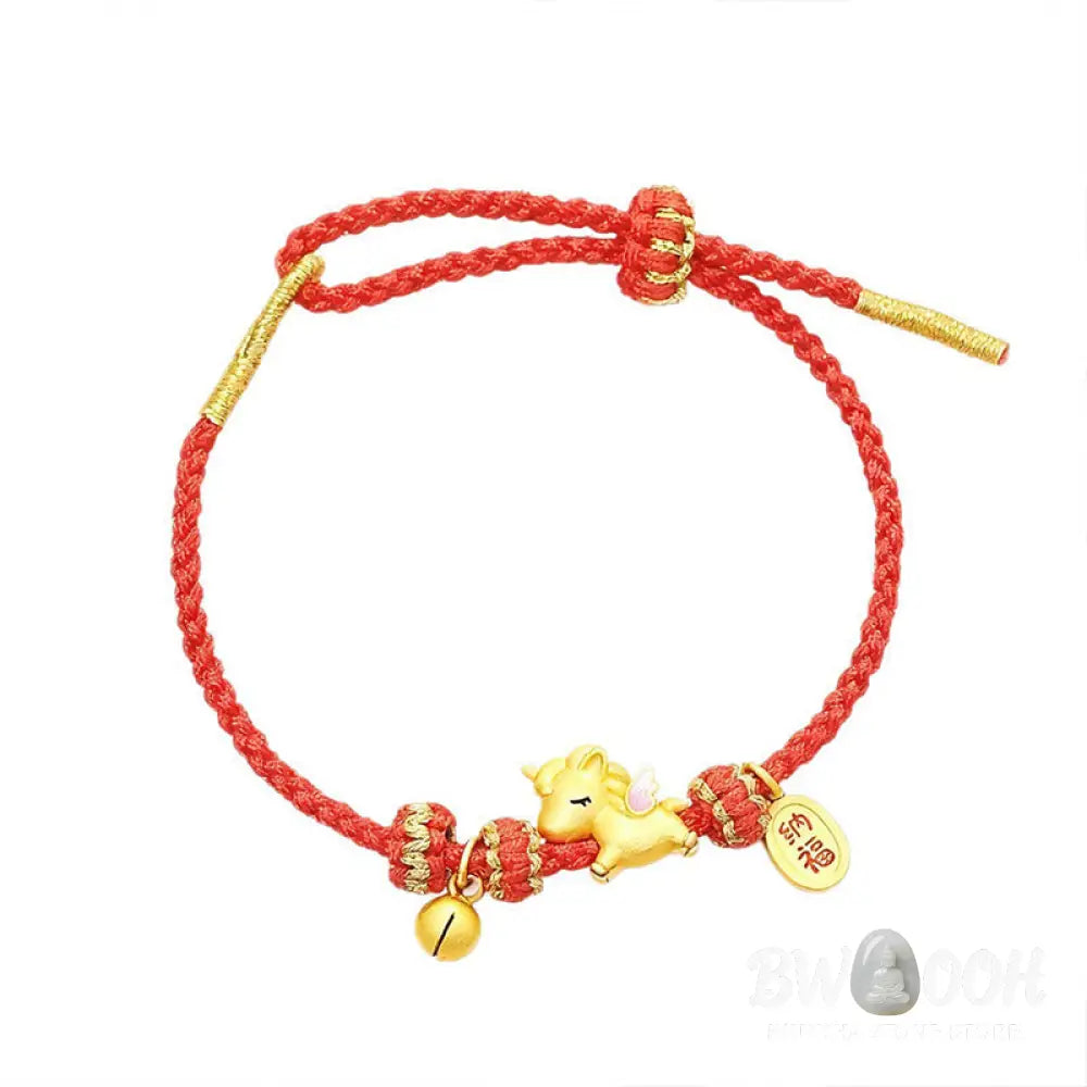 Buddha Stones 925 Sterling Silver Year Of The Horse Lucky Fortune Red String Strength Bracelet - Bracelet