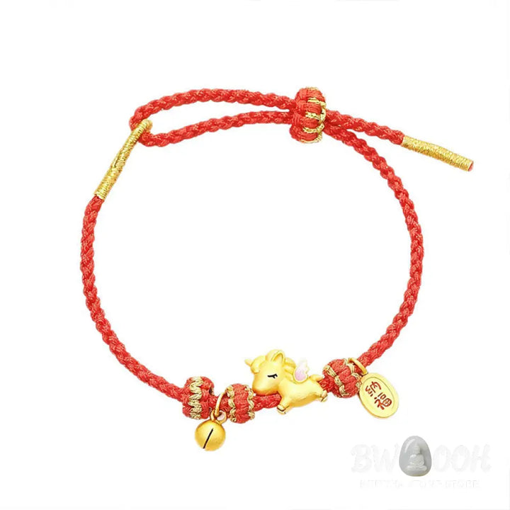 Buddha Stones 925 Sterling Silver Year Of The Horse Lucky Fortune Red String Strength Bracelet - Bracelet