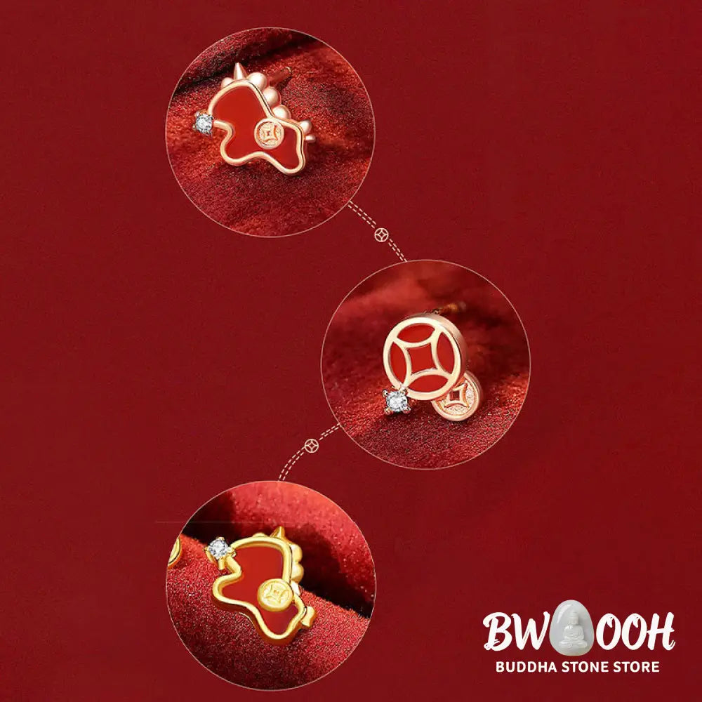 Buddha Stones 925 Sterling Silver Year Of The Horse Red String Red Agate Coin Charm Luck Bracelet - Bracelet