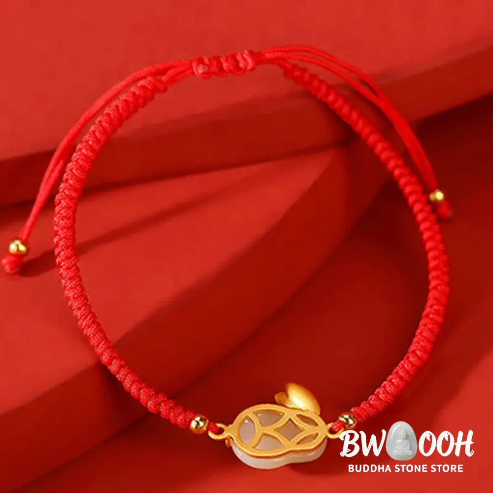 Buddha Stones 925 Sterling Silver Year of the Rabbit Hetian White Jade Luck Red String Protection Bracelet - BWOOOH