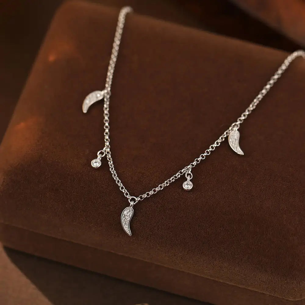 Buddha Stones 925 Sterling Silver Zircon Little Pepper Charm Protection Anklet - Silver Anklet(Circumference 25cm)