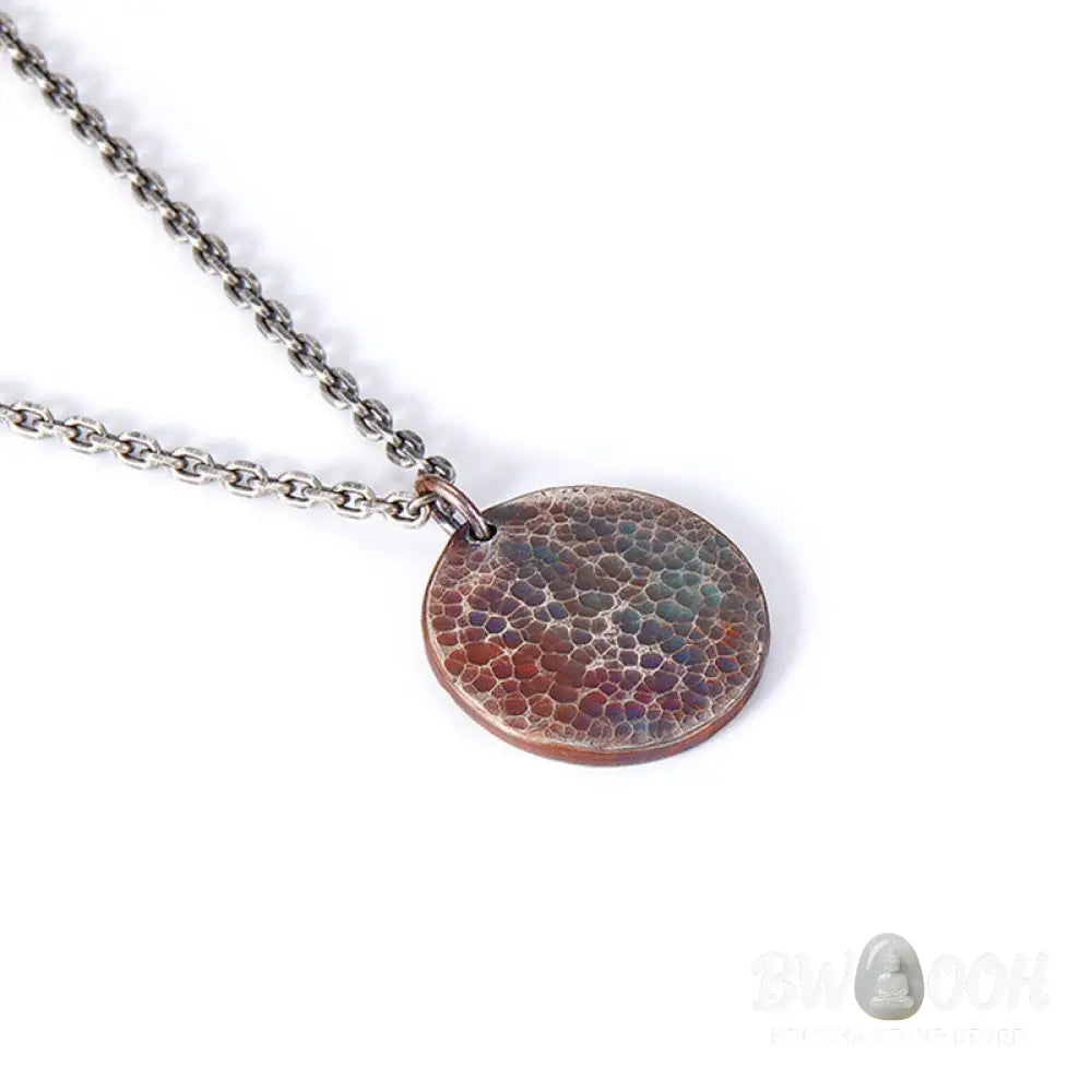 Buddha Stones 990 Sterling Silver Yin Yang Water and Fire Balance Necklace Pendant - BWOOOH - 990 Sterling Silver
