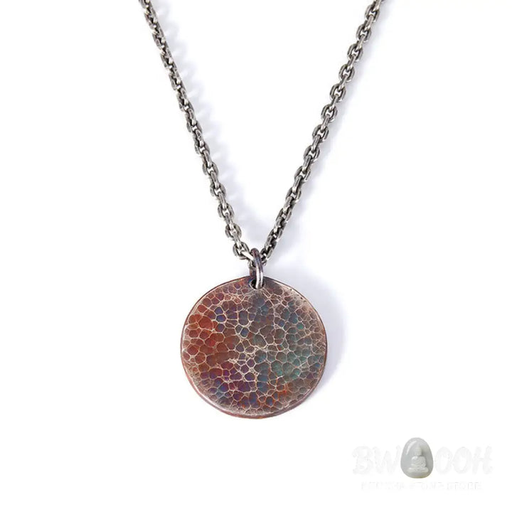 Buddha Stones 990 Sterling Silver Yin Yang Water and Fire Balance Necklace Pendant - BWOOOH - 990 Sterling Silver