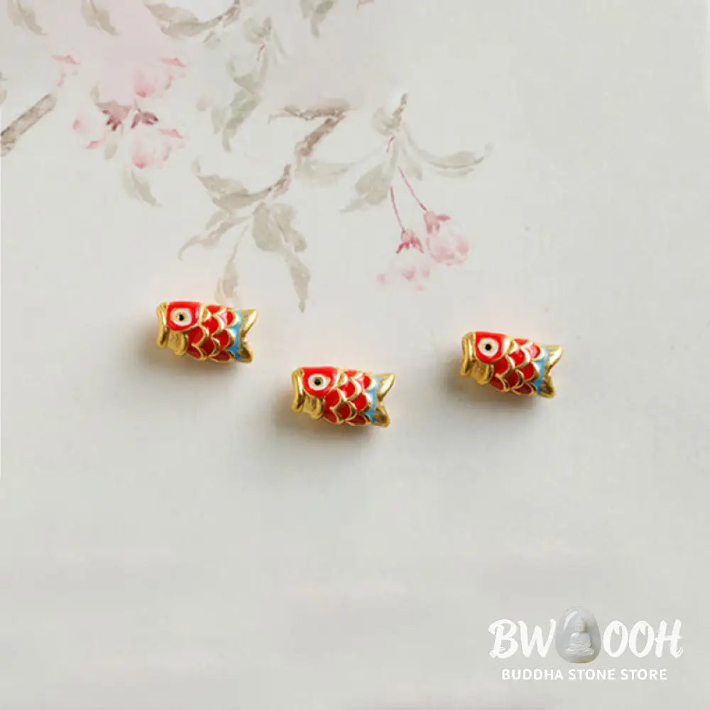 Buddha Stones 999 Gold Koi Fish Natural Garnet Protection Bracelet - BWOOOH - Bracelet