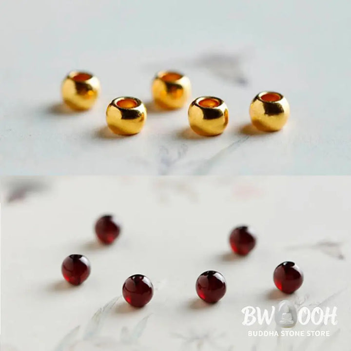 Buddha Stones 999 Gold Koi Fish Natural Garnet Protection Bracelet - BWOOOH - Bracelet