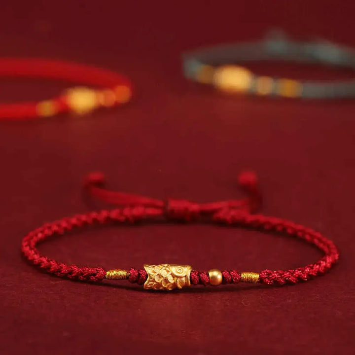 BWOOOH 999 Gold Luck Protection Koi Fish Handmade Braided