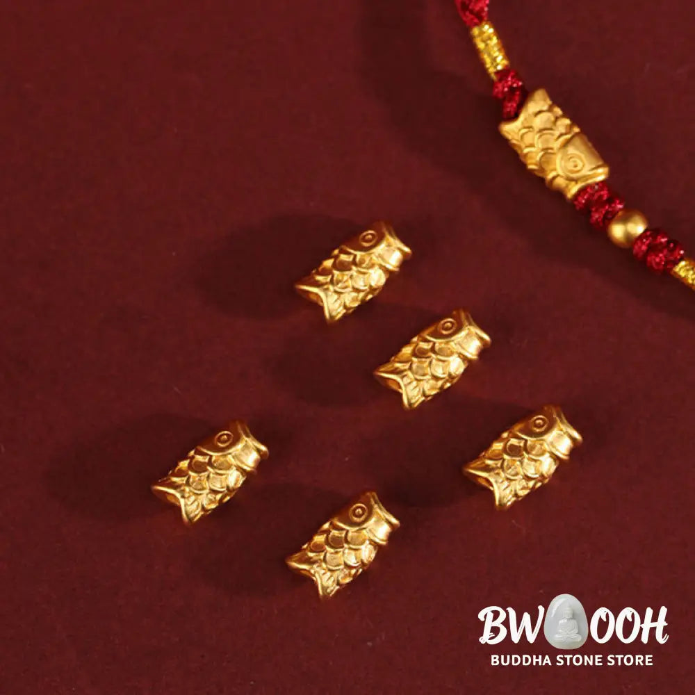 Buddha Stones 999 Gold Luck Protection Koi Fish Handmade Braided String Bracelet - Bracelet