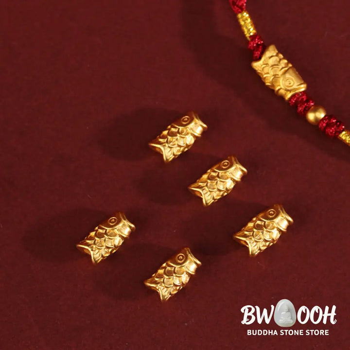 Buddha Stones 999 Gold Luck Protection Koi Fish Handmade Braided String Bracelet - Bracelet