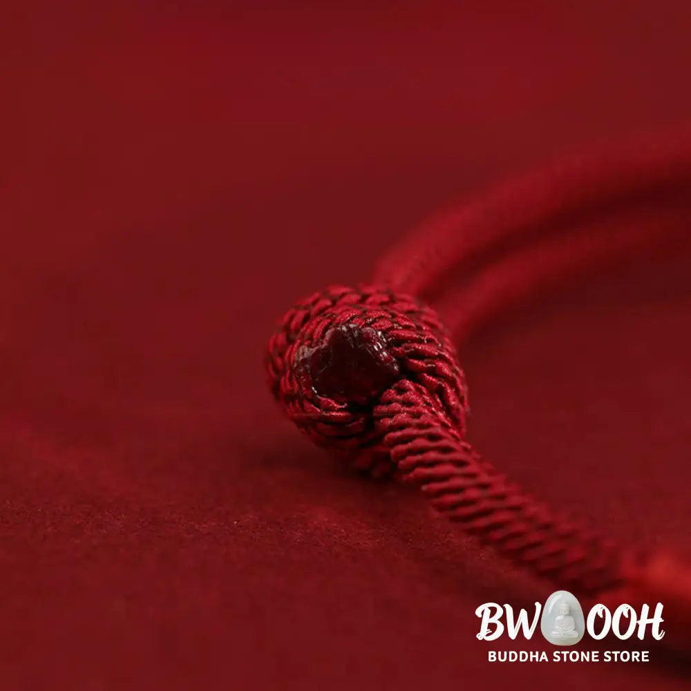 Buddha Stones 999 Gold Ring Design Handmade Luck Braided Red Rope Bracelet Anklet - Bracelet Anklet