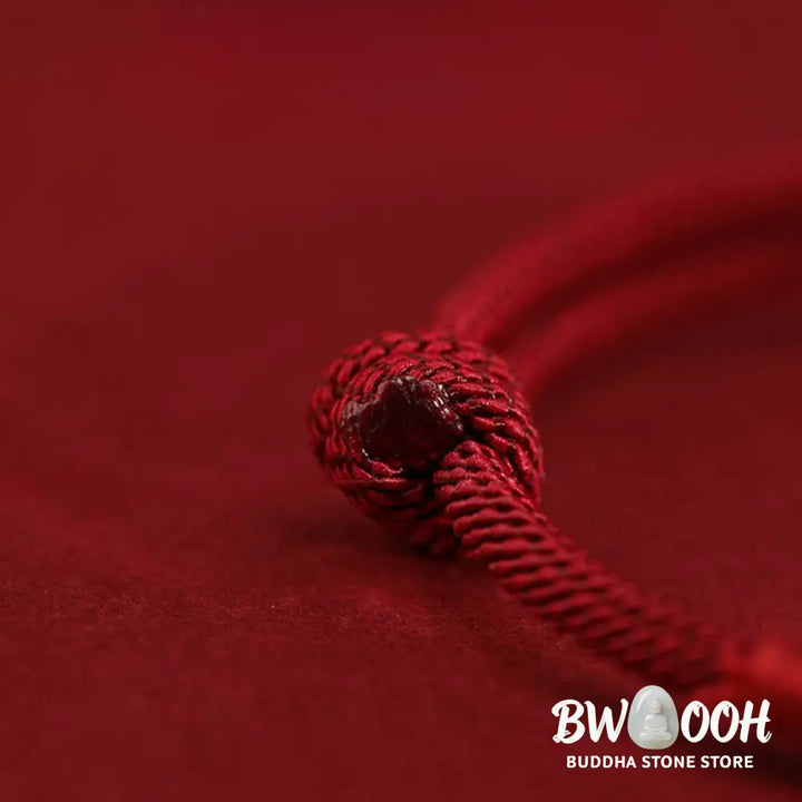 Buddha Stones 999 Gold Ring Design Handmade Luck Braided Red Rope Bracelet Anklet - Bracelet Anklet