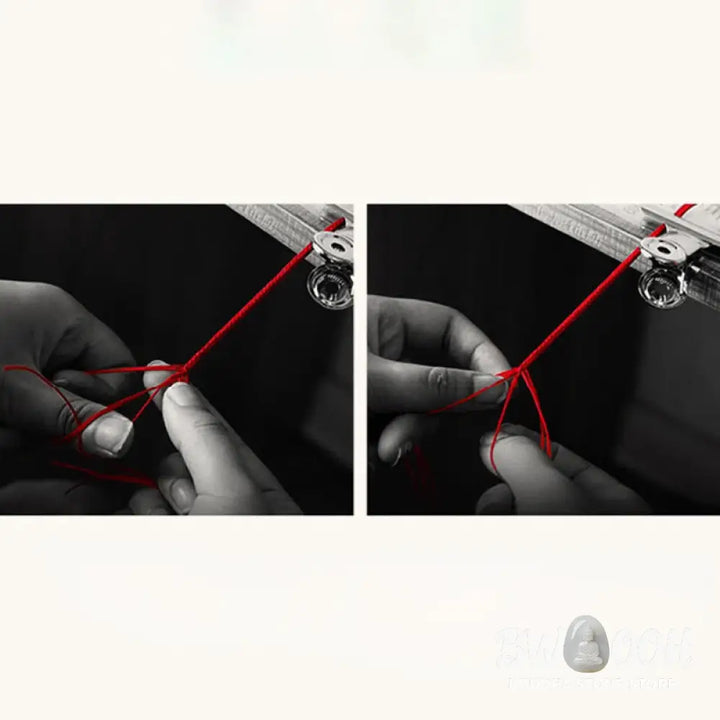 Buddha Stones 999 Gold Ring Design Handmade Luck Braided Red Rope Bracelet Anklet - Bracelet Anklet