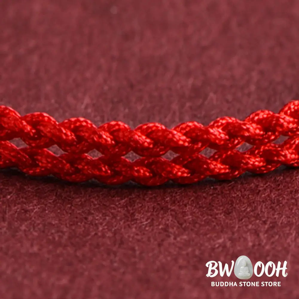 Buddha Stones 999 Gold Small Peace Buckle Design Handmade Luck Braided Rope Bracelet Anklet - BWOOOH - Bracelet