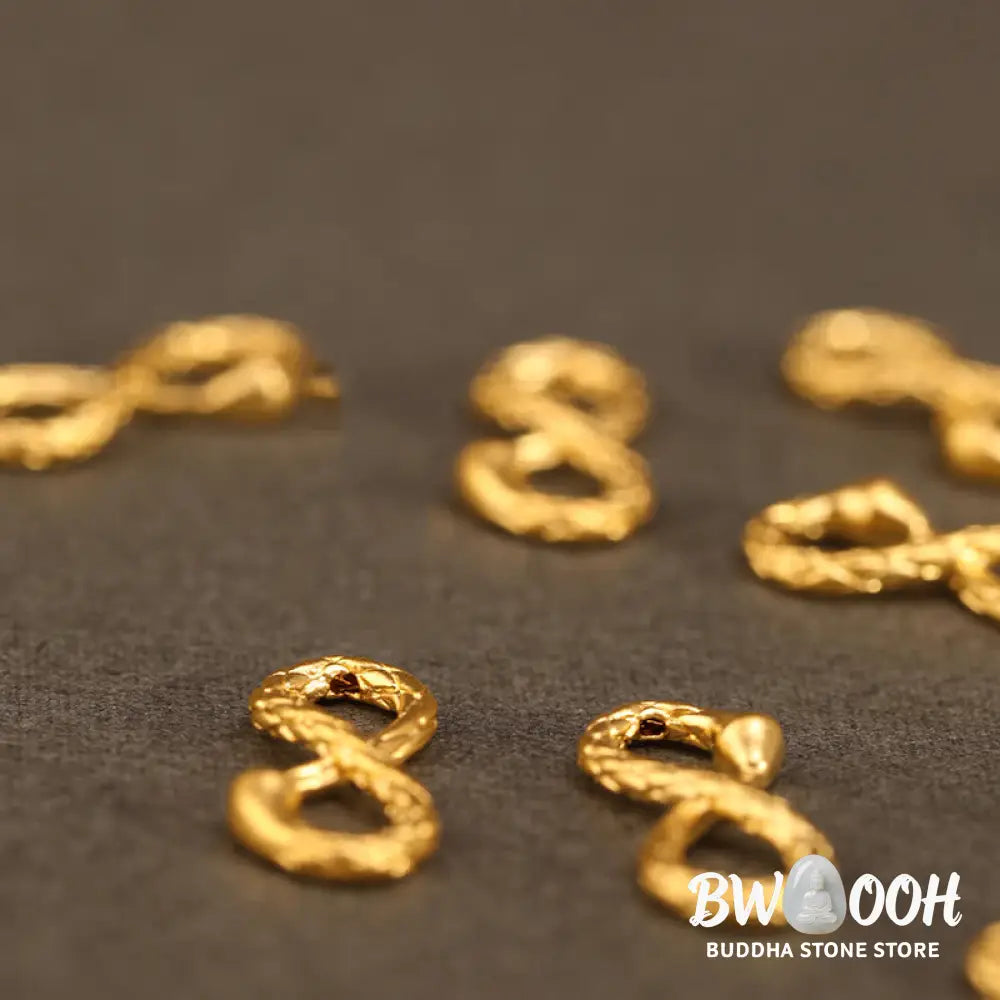 Buddha Stones 999 Gold Year of the Snake Eternal Endless Knot Infinity Handmade Luck Bracelet - BWOOOH - Bracelet