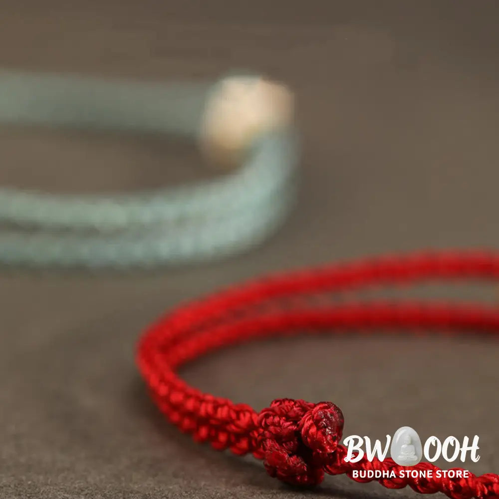 Buddha Stones 999 Gold Year of the Snake Eternal Endless Knot Infinity Handmade Luck Bracelet - BWOOOH - Bracelet