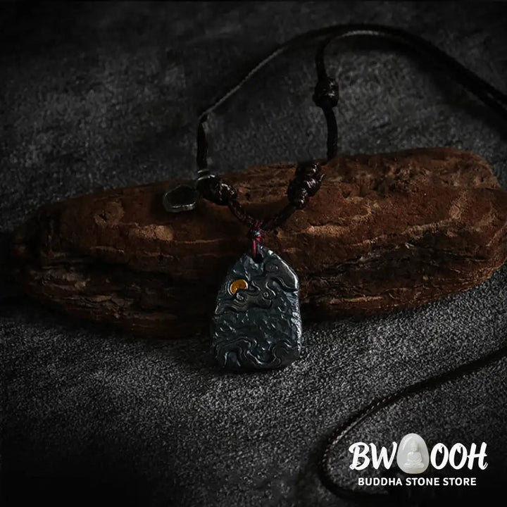Buddha Stones 999 Sterling Silver 24k Gold Auspicious Clouds Protection Necklace Pendant - BWOOOH - 999 Sterling Silver