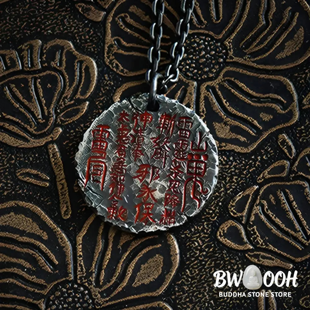 Buddha Stones 999 Sterling Silver 24k Gold Bagua Tai Chi Yin Yang Design Mountain Ghosts Spend Money Harmony Necklace