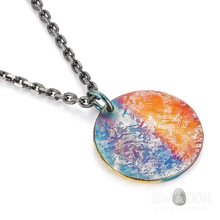 Buddha Stones 999 Sterling Silver 24K Gold Half Demon Half Buddha Compassion Necklace Pendant - BWOOOH - 999 Sterling