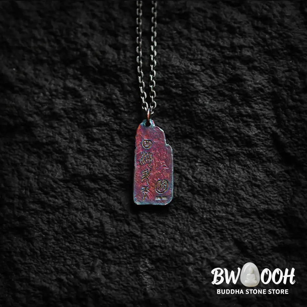 Buddha Stones 999 Sterling Silver 24k Gold Waves Sun Balance Necklace Pendant - BWOOOH - Necklaces &amp; Pendants