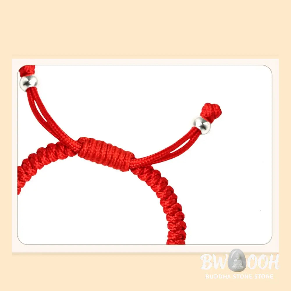 Buddha Stones 999 Sterling Silver Chinese Zodiac Red Rope Luck Handcrafted Kids Bracelet - BWOOOH - Bracelet