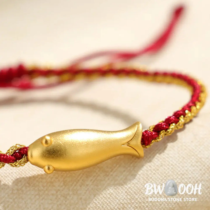 Buddha Stones 999 Sterling Silver Lucky Koi Fish Protection Rope Bracelet - Bracelet