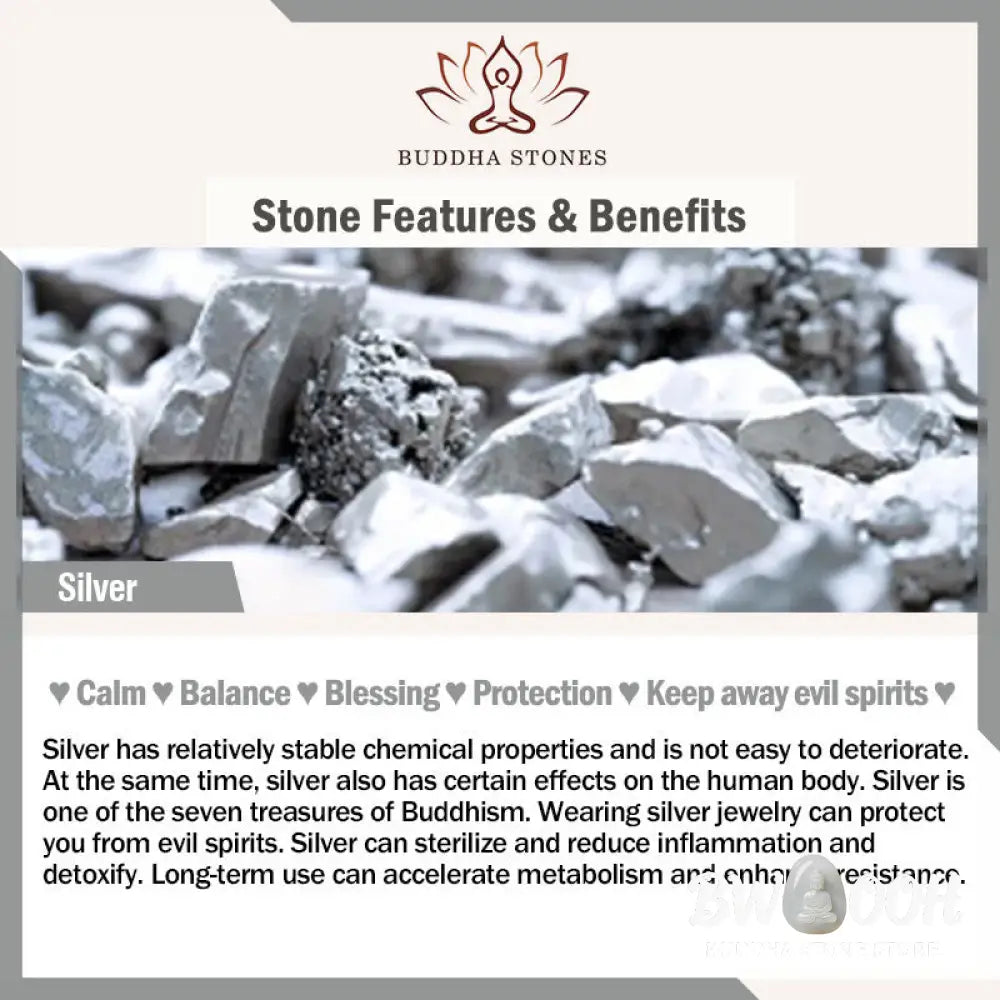 Buddha Stones 999 Sterling Silver Natural Cute Cat Head Garnet Protection Bead Bracelet - Bracelet