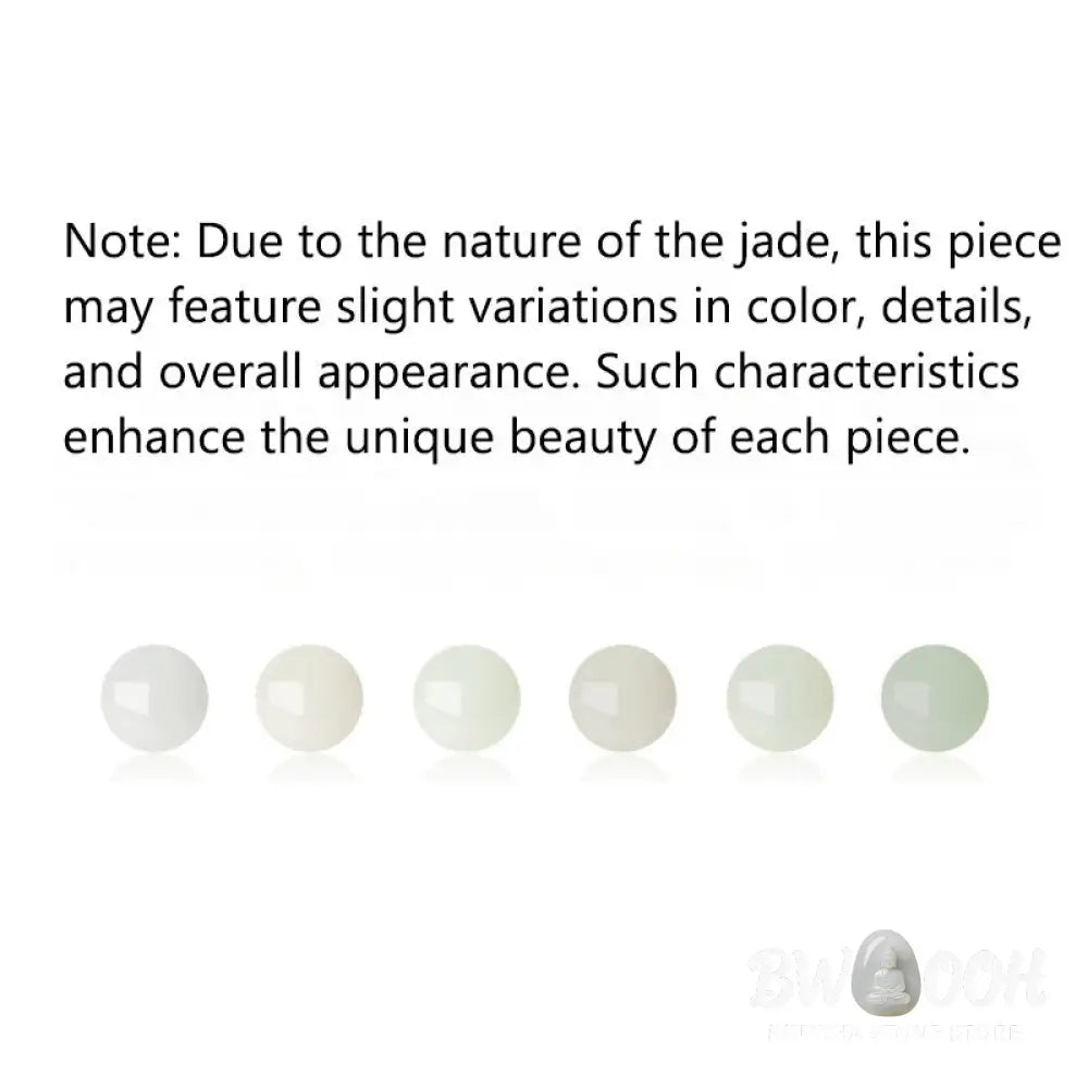 Buddha Stones 999 Sterling Silver Natural Hetian Jade Peace Buckle Peach Blossom Luck Bracelet - BWOOOH - Bracelet