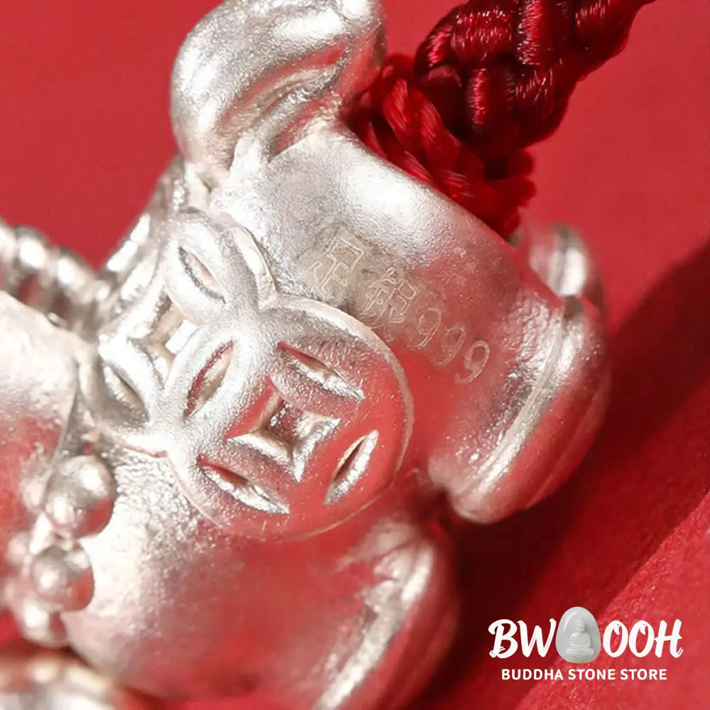 Buddha Stones 999 Sterling Silver Red Agate Year Of The Horse Prosperity String Bracelet - Bracelet