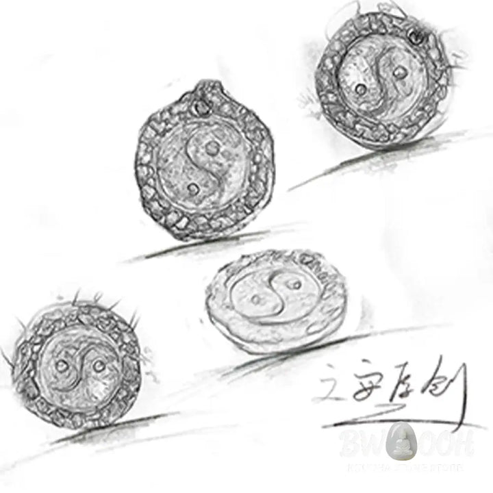 Buddha Stones 999 Sterling Silver Tai Chi Yin Yang Design Harmony Necklace Pendant - BWOOOH - Necklaces &amp; Pendants