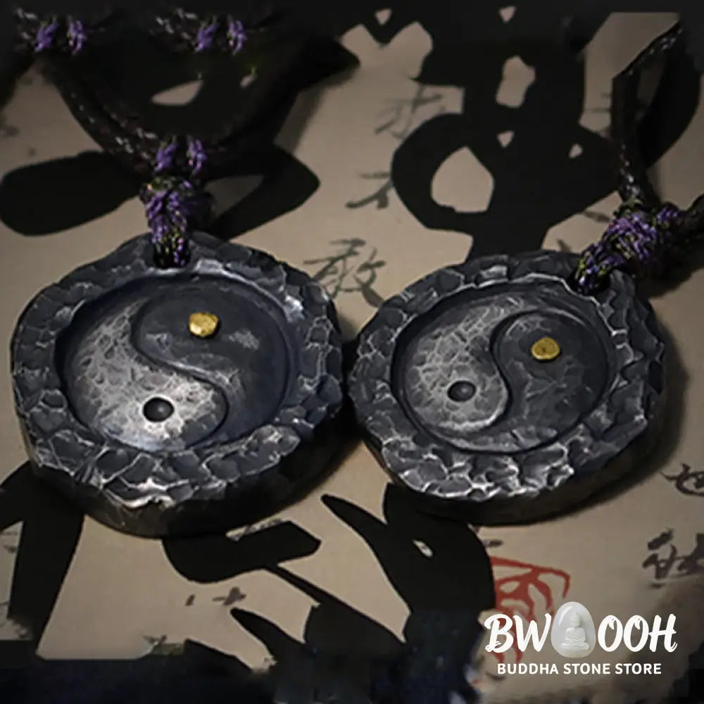 Buddha Stones 999 Sterling Silver Tai Chi Yin Yang Design Harmony Necklace Pendant - BWOOOH - Necklaces &amp; Pendants