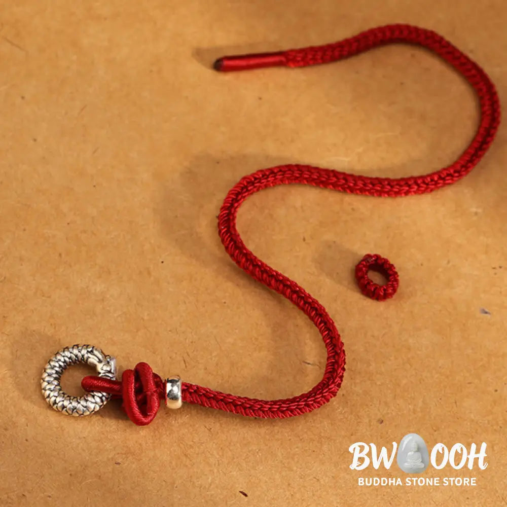Buddha Stones 999 Sterling Silver Year Of The Dragon Peace Buckle Luck Bracelet - BWOOOH - Bracelet