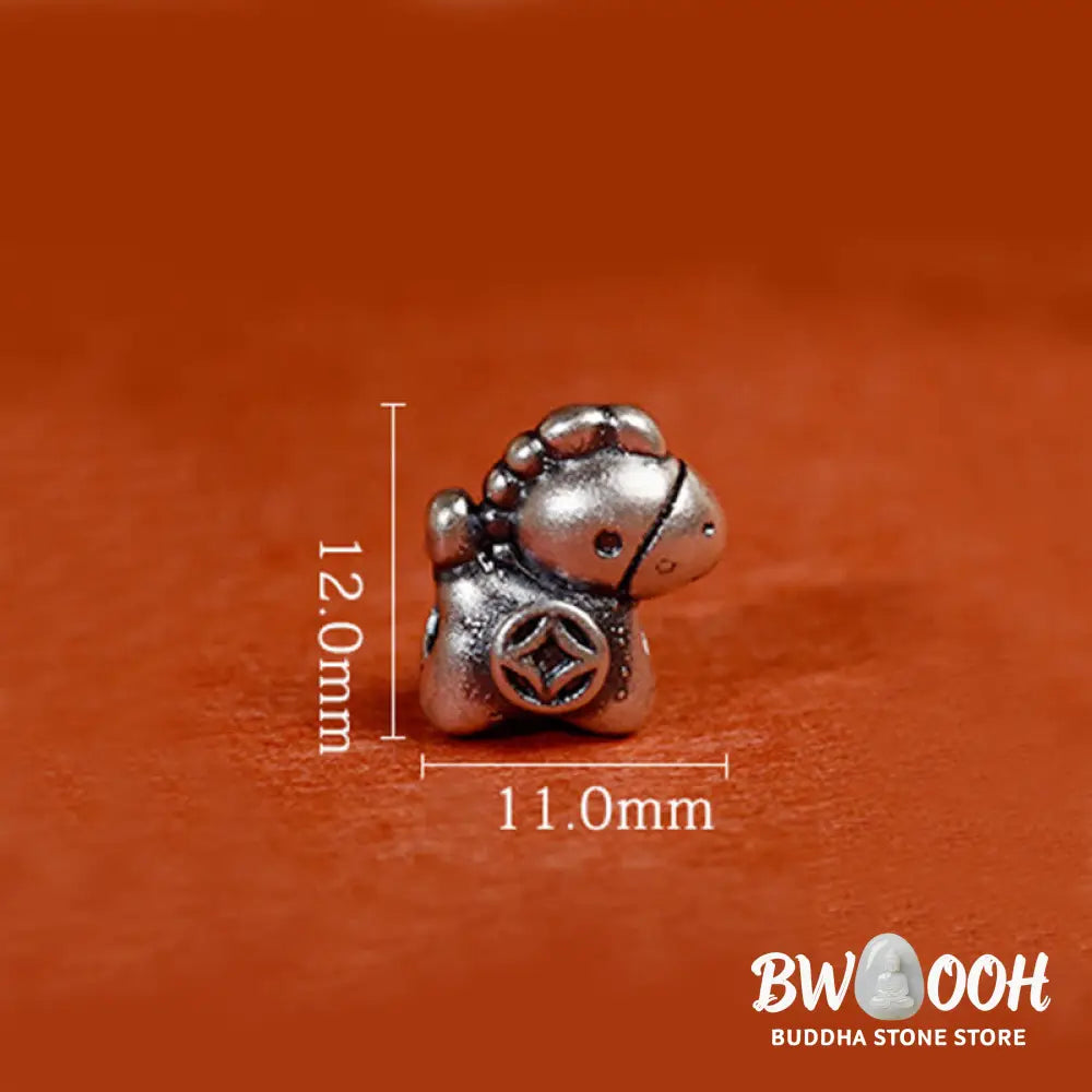 Buddha Stones 999 Sterling Silver Year Of The Horse 925 Sterling Silver Bell String Luck Child Adult Bracelet Anklet